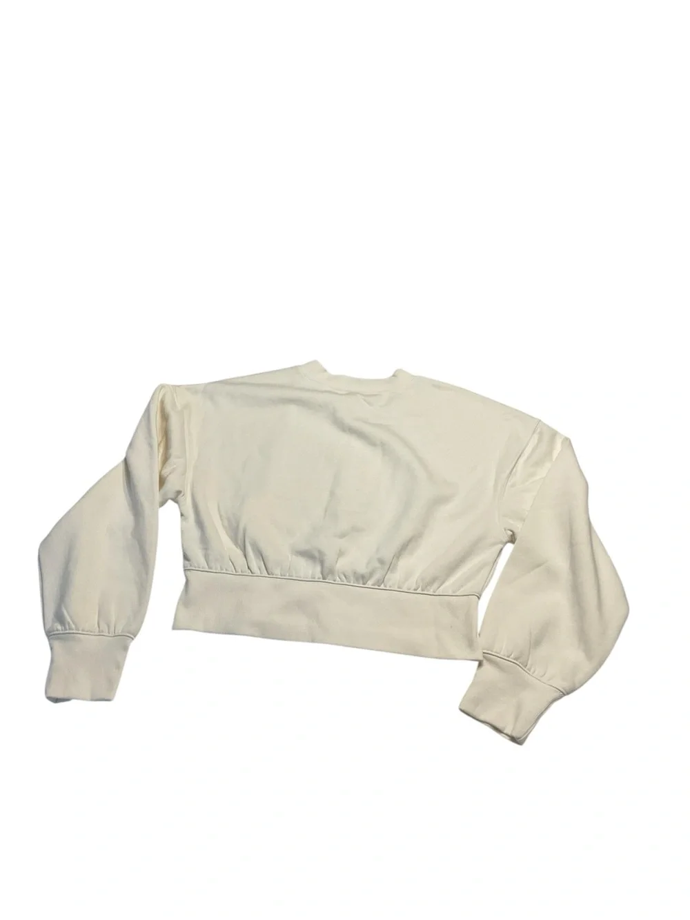 Wild Fable Cream Cropped Sweatshirt Minimalist Sweatshirt - Picture 4 of 6